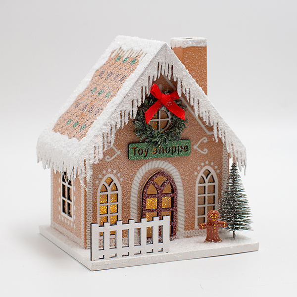 ΧΑΡΤΙΝΟ ΣΠΙΤΑΚΙ, TOY SHOP, ΦΩΤΙΖΟΜΕΝΟ, 13x11x15.5cm - Image 2