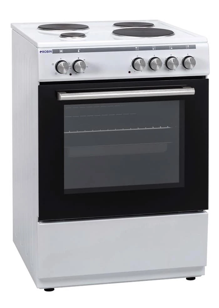 ROBIN B-64 Κουζίνα Ελεύθερη 65lt White με Εμαγιέ Εστίες 60cm ΕΩΣ 12 ΔΟΣΕΙΣ