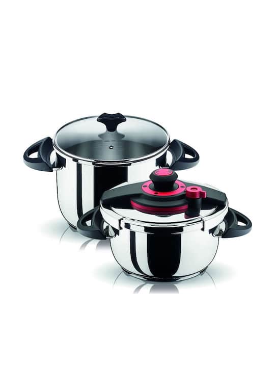 Pyramis Optimum Plus Χύτρες Ταχύτητας Set Quattro 8lt και 4.5lt 014004601 (ΕΩΣ 12 ΔΟΣΕΙΣ)