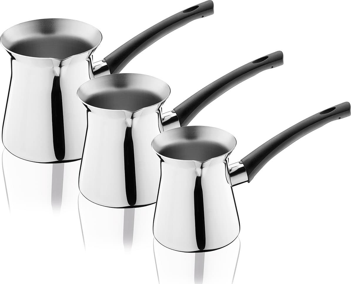 PYRAMIS ADVANCED No4 015150601 Μπρίκι από Ανοξείδωτο Ατσάλι σε Ασημί Χρώμα Αντικολλητικό 300ml - Image 2