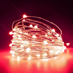 ΣΕΙΡΑ, 100 MINI LED, 4,5V ΜΕΤΑΣΧΗΜΑΤΙΣΤΗ, ΣΤΑΘΕΡΟ, ΑΣΗΜΙ ΧΑΛΚΙΝΟ ΚΑΛΩΔΙΟ, ΚΟΚΚΙΝΟ LED, ΑΝΑ 10cm, ΠΡΟΕΚΤΑΣΗ ΠΑΡΟΧΗΣ 5m, ΙΡ44