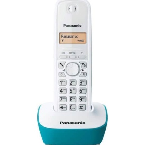 Panasonic KX-TG1611GRC Ασύρματο Τηλέφωνο με Ελληνικό Μενού Λευκό-Μπλέ