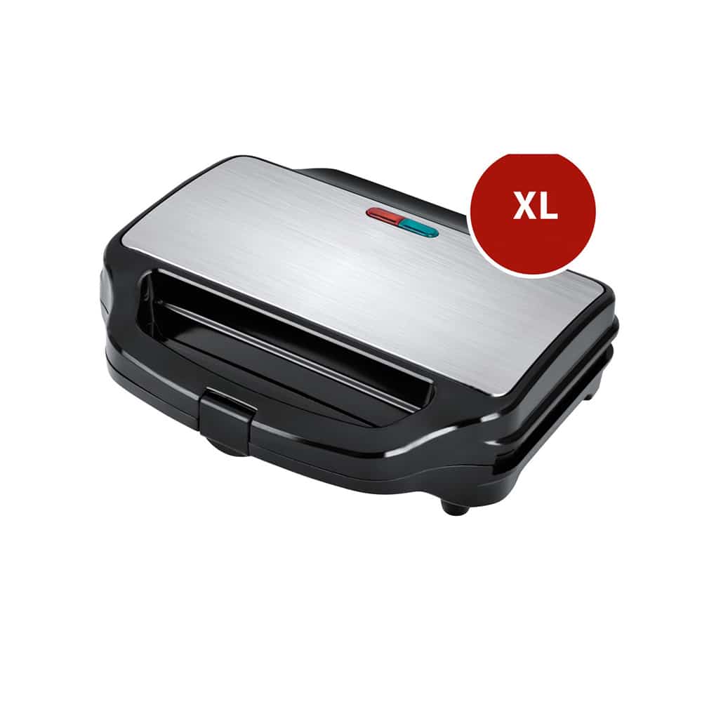 TELAMAX Ideakitchen XL Deli-Press Τοστιέρα για 2 Τοστ 900W Inox ΕΩΣ 12 ΔΟΣΕΙΣ