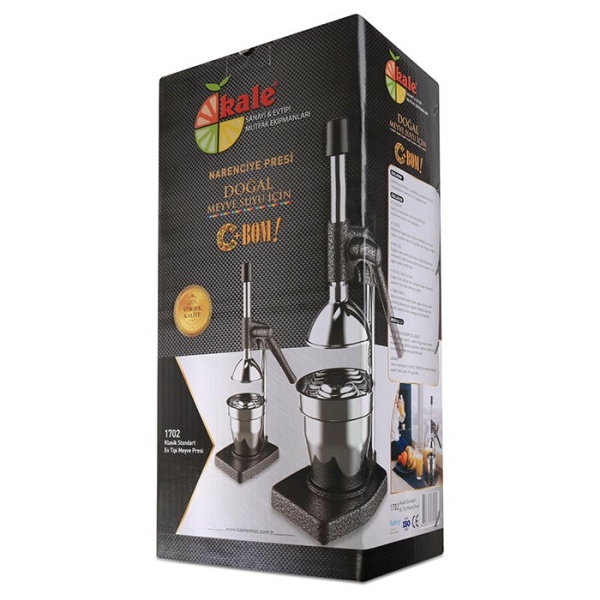 KALE TERMOS 1702 Classic Standard Επιτραπέζια Πρέσα Λεμονιού / Πορτοκαλιού με Δοχείο από Ανοξείδωτο Ατσάλι σε Γκρι Χρώμα - Image 2