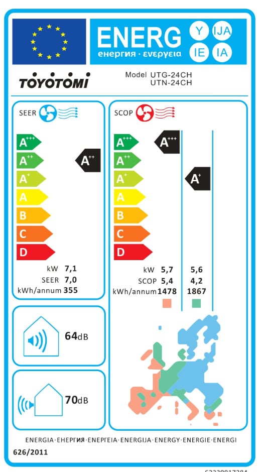 TOYOTOMI UMI UTN-24CH/UTG-24CH INVERTER Κλιματιστικό 24000 BTU A++/A+ με Ιονιστή και WIFI - Image 2