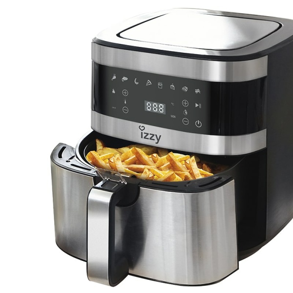 IZZY IZ-8207 (224092) Φριτέζα Αέρος με Αποσπώμενο Κάδο 7lt Ασημί ΕΩΣ 12 ΔΟΣΕΙΣ - Image 3