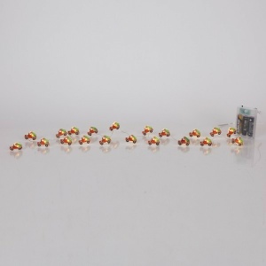 ΣΕΙΡΑ, 20 MINI LED, ΑΓΙΟΣ ΒΑΣΙΛΗΣ ΜΕ AMAΞΙ, ΜΠΑΤΑΡΙΑΣ 3xAA, ΧΡΟΝΟΔΙΑΚΟΠΤΗ, ΑΣΗΜΙ ΧΑΛΚΙΝΟ ΚΑΛΩΔΙΟ, ΘΕΡΜΟ ΛΕΥΚΟ LED, ΑΝΑ 10cm, ΠΡΟΕΚΤΑΣΗ ΠΑΡΟΧΗΣ 30cm, IP20