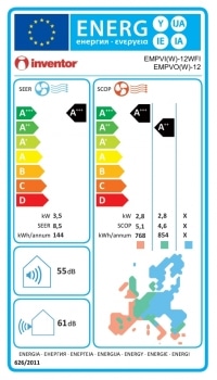 Inventor Emperor EMPVI(W)-12WFI/EMPVO(W)-12 White Κλιματιστικό Τοίχου 12.000BTU - Image 3