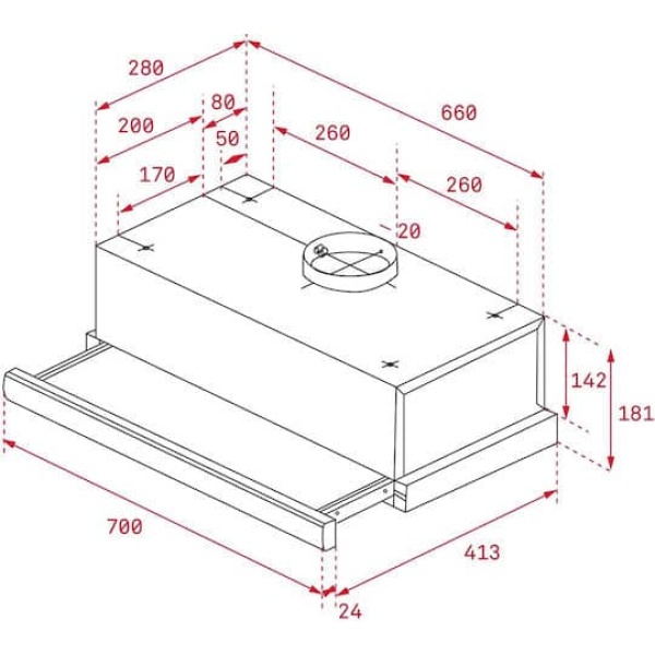 Teka TL 7310 Συρόμενος Απορροφητήρας 70cm Inox - Image 3