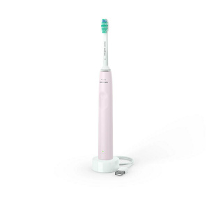 Philips DailyClean 2100 Ηλεκτρική Οδοντόβουρτσα με Χρονομετρητή Τριανταφυλλί ΕΩΣ 12 ΔΟΣΕΙΣ