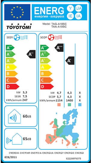 Toyotomi  TAN/TAG-A18SC Sedai Κλιματιστικό Inverter 18000 BTU A++/A+ με Ιονιστή και WiFi - Image 4