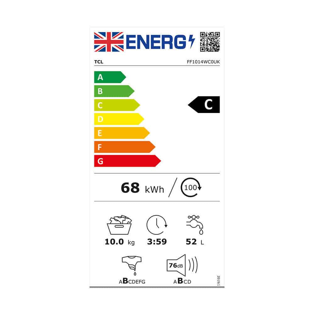 TCL FF1014WA0 Πλυντήριο Ρούχων 10kg 1400 Στροφών ΕΩΣ 12 ΔΟΣΕΙΣ - Image 3