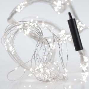 ΧΤΑΠΟΔΙ, 400 MINI LED, 4,5V ΜΕΤΑΣΧΗΜΑΤΙΣΤΗ, ΑΣΗΜΙ ΧΑΛΚINO KAΛΩΔΙΟ, ΛΕΥΚΟ LED, ANA 10cm, (16 LINES X 25LED), ΠΡΟΕΚΤΑΣΗ ΠΑΡΟΧΗΣ 5m, ΙΡ44