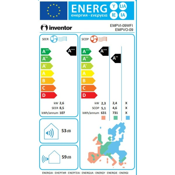 Inventor Emperor EMPVI-09WFI/EMPVO-09 Κλιματιστικό Inverter 9000 BTU A+++/A+++ με Ιονιστή και WiFi ΕΩΣ 12 ΔΟΣΕΙΣ - Image 2