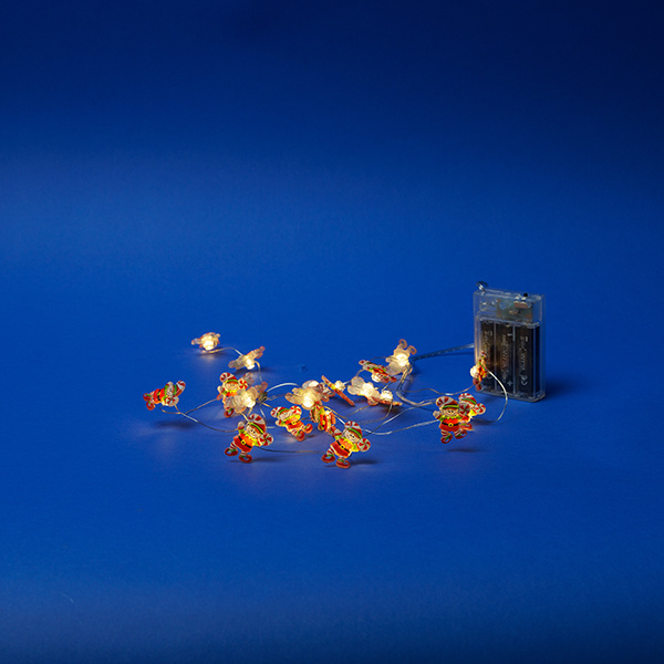ΣΕΙΡΑ, 20 MINI LED, CANDY ΞΩΤΙΚΑ, ΜΠΑΤΑΡΙΑΣ 3xAA, ΧΡΟΝΟΔΙΑΚΟΠΤΗ, ΑΣΗΜΙ ΧΑΛΚΙΝΟ ΚΑΛΩΔΙΟ, ΘΕΡΜΟ ΛΕΥΚΟ LED, ΑΝΑ 10cm, ΠΡΟΕΚΤΑΣΗ ΠΑΡΟΧΗΣ 30cm, IP20 - Image 3