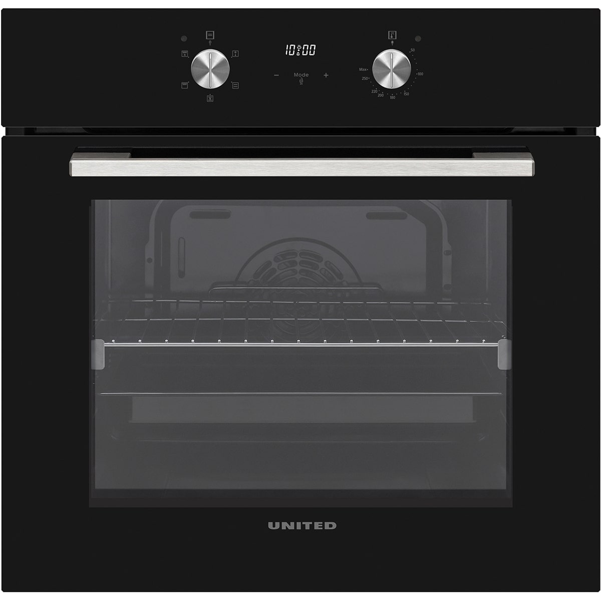 ΦΟΥΡΝΟΣ UNITED UBO-60658TPB 59.5 CM ΑΝΩ ΠΑΓΚΟΥ ΜΑΥΡΟΣ ΕΩΣ 12 ΔΟΣΕΙΣ