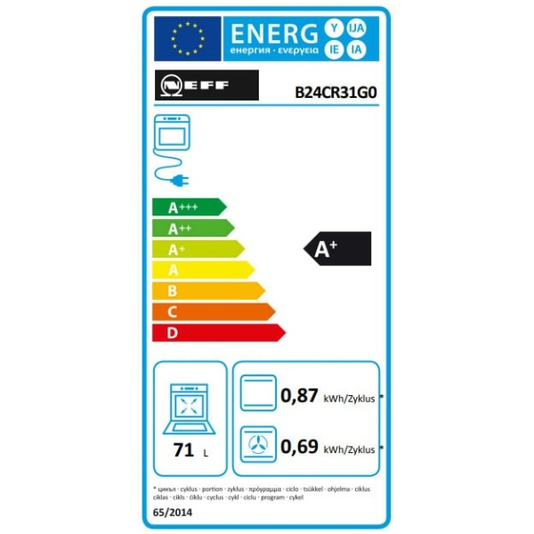 Neff B24CR31G0 Φούρνος 'Aνω Πάγκου 71lt χωρίς Εστίες Π59.6εκ. Γκρι (ΕΩΣ 12 ΔΟΣΕΙΣ) - Image 2