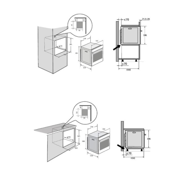 BRANDT BOP7537LX Φούρνος άνω Πάγκου 73lt χωρίς Εστίες Π59.2εκ. Μαύρος ΕΩΣ 12 ΔΟΣΕΙΣ - Image 2