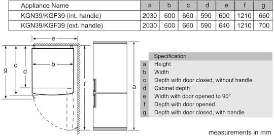 Bosch Ψυγειοκαταψύκτης 368lt Total NoFrost Υ203xΠ60xΒ66εκ. Γκρι KGN39VIEB - Image 8