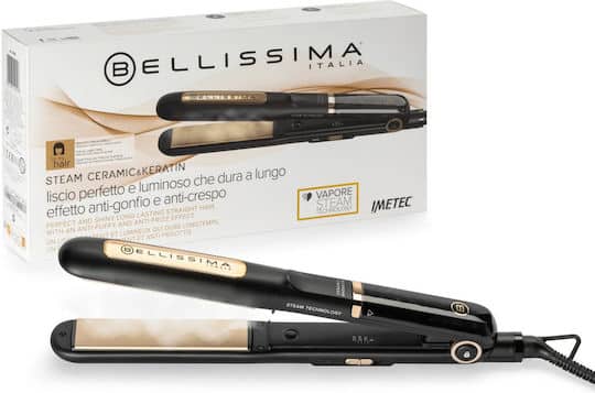 Bellissima Q8604 Steam Ceramic & Keratin 11915 Πρέσα Μαλλιών με Ατμό και Κεραμικές Πλάκες - Image 6