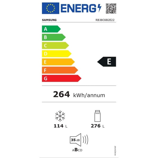 Samsung RB38C6B2E22/EF Bespoke Ψυγειοκαταψύκτης 390lt Total NoFrost Υ203xΠ59.5xΒ65.8cm Μαύρος  ΕΩΣ 12 ΔΟΣΕΙΣ - Image 3