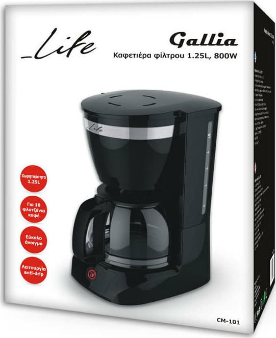 Life CM-101 Καφετιέρα Φίλτρου 800W Black 221-0079 (ΕΩΣ 12 ΔΟΣΕΙΣ) - Image 2