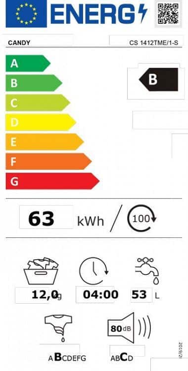 Candy Πλυντήριο Ρούχων 12kg 1400 Στροφών CS 1412TME/1-S (ΕΩΣ 12 ΔΟΣΕΙΣ) - Image 4