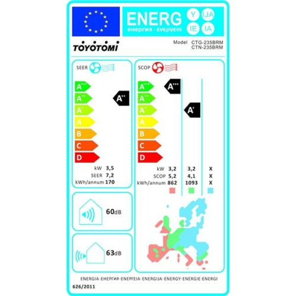 TOYOTOMI Erai CTN/CTG-235BRM Κλιματιστικό Inverter 12000 BTU A++/A+ με Ιονιστή και WiFi Midnight Blue ΕΩΣ 12 ΔΟΣΕΙΣ - Image 4