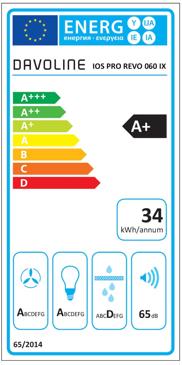 Davoline Ios Pro Revo 060 IX Συρόμενος Απορροφητήρας 60cm Inox 801012140 - Image 6
