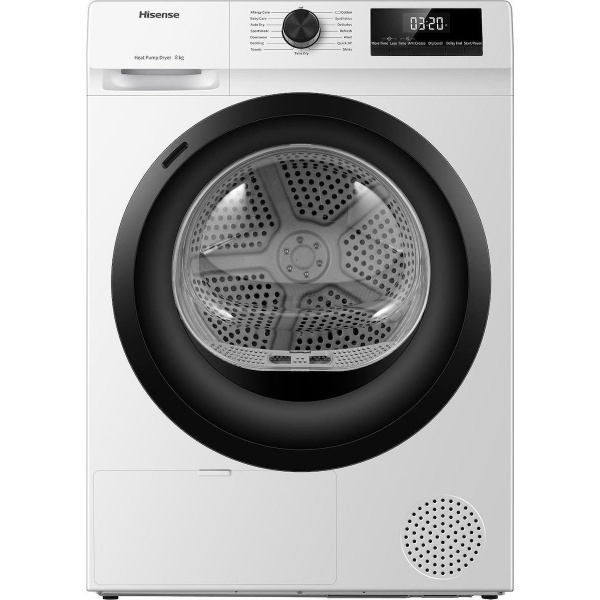 Hisense DHQE800BW2 Στεγνωτήριο 8kg A++ με Αντλία Θερμότητας (ΕΩΣ 12 ΔΟΣΕΙΣ)