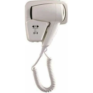 Eurolamp Σεσουάρ Ξενοδοχείου Λευκό 1.2kW με Σπειροειδές Καλώδιο έως 80εκ. 147-45001