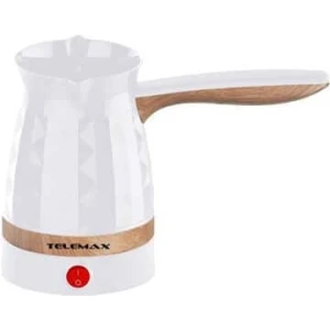 Telemax HCP-001 Ηλεκτρικό Μπρίκι 1000W με Χωρητικότητα 250ml Λευκό