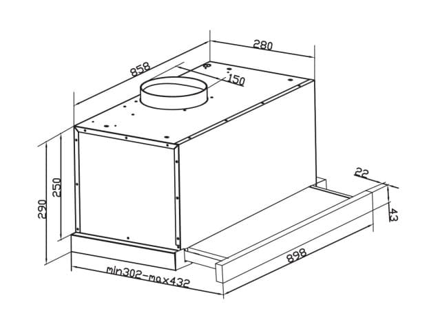 Davoline HQ Pro 90 IX Συρόμενος Απορροφητήρας 90cm Inox (ΕΩΣ 12 ΔΟΣΕΙΣ) - Image 3