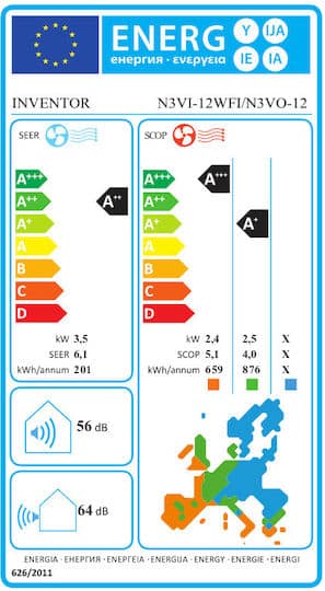 Inventor Neo III Κλιματιστικό Inverter 12000 BTU A++/A+ με Ιονιστή και WiFi N3VI-12WFI/N3VO-12 - Image 6