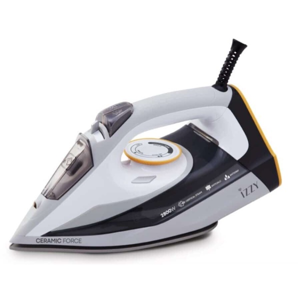 Izzy IZ-1107 Σίδερο Ατμού 2800W με Κεραμική Πλάκα και Συνεχόμενη Παροχή 50gr/min ΕΩΣ 12 ΔΟΣΕΙΣ