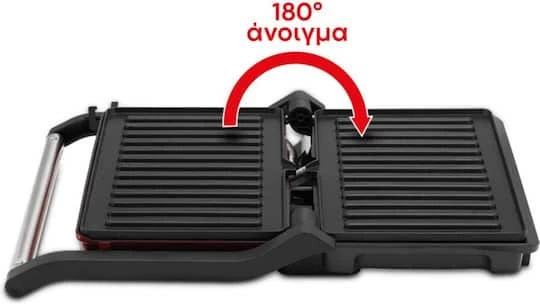 Izzy Vintage Panini IZ-2025 Τοστιέρα για 2 Τοστ 1000W Κόκκινη 224741 - Image 3