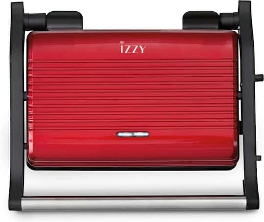 Izzy Vintage Panini IZ-2025 Τοστιέρα για 2 Τοστ 1000W Κόκκινη 224741