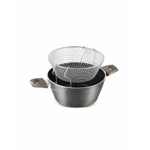 Izzy 223841 Onyx Κατσαρόλα Φριτέζα από Χυτό Αλουμίνιο 24cm - Image 2