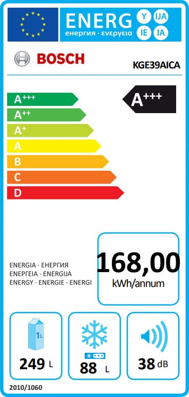 BOSCH KGE39AICA Ψυγειοκαταψύκτης Inox A+++ ΕΩΣ 12 ΔΟΣΕΙΣ - Image 2
