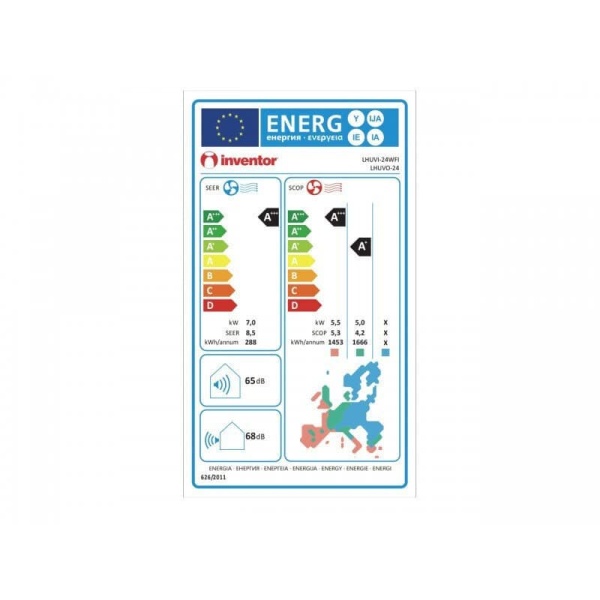 Inventor Leon LHUVI-24WFI/LHUVO-24 Κλιματιστικό Inverter 24000 BTU ΕΩΣ 12 ΔΟΣΕΙΣ - Image 3