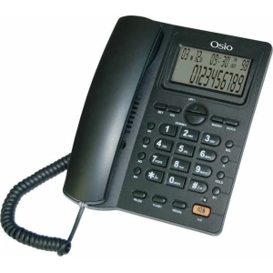 Osio OSW-4710B Μαύρο Ενσύρματο τηλέφωνο με οθόνη ΕΩΣ 12 ΔΟΣΕΙΣ
