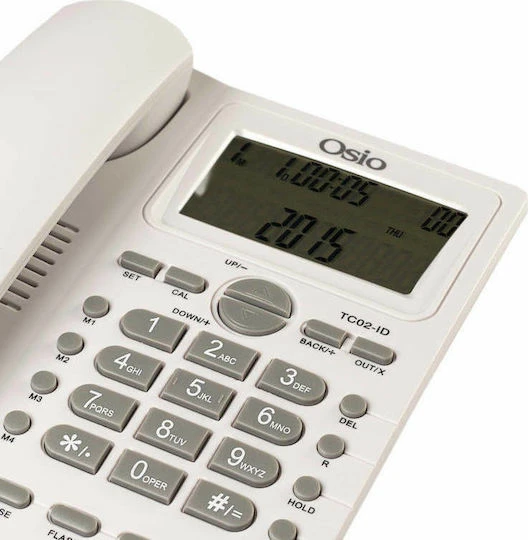 Osio OSW-4710 Ενσύρματο Τηλέφωνο Γραφείου Λευκό - Image 2