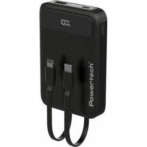 Powertech Power Bank PT-1417 10000mAh 22.5W με Θύρα USB-A και Θύρα USB-C Power Delivery / Quick Charge 3.0 Μαύρο