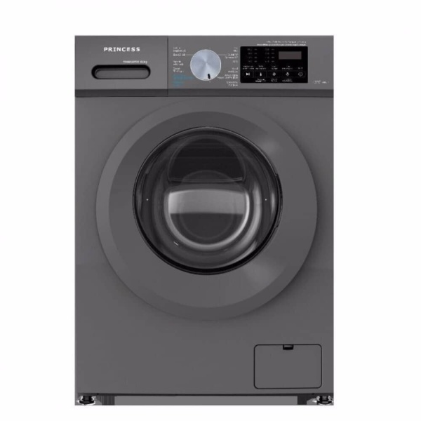 Princess Πλυντήριο Ρούχων 8kg 1200 Στροφών Γκρι WMBAS8PAR