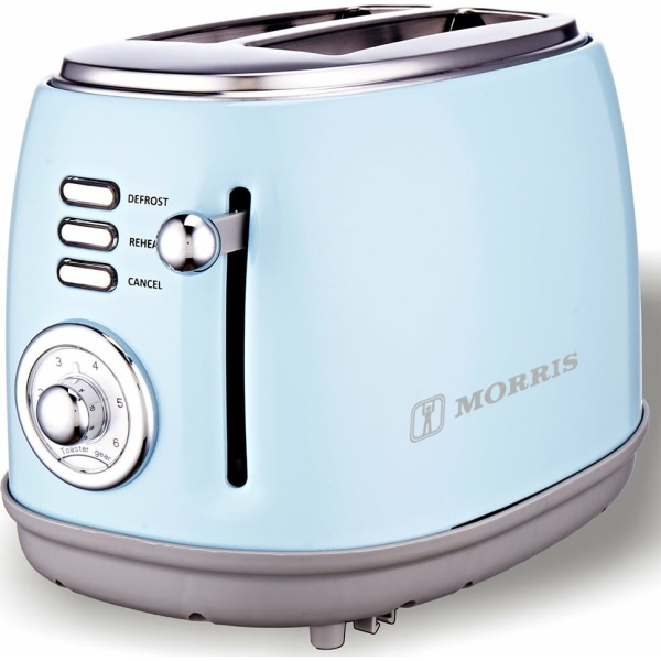 MORRIS R20817TSB Φρυγανιέρα 2 Θέσεων 850W Γαλάζιο ΕΩΣ 12 ΔΟΣΕΙΣ