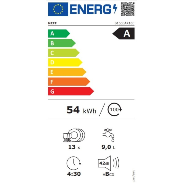 Neff S155EAX16E Πλήρως Εντοιχιζόμενο Πλυντήριο Πιάτων για 13 Σερβίτσια Π60xY82εκ. (ΕΩΣ 12 ΔΟΣΕΙΣ) - Image 10