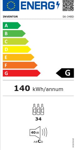Inventor SK-34BD Συντηρητής Κρασιών 34 Φιαλών (ΕΩΣ 12 ΔΟΣΕΙΣ) - Image 3