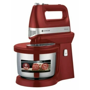 Singer Deluxe SM-500 Μίξερ με Inox Κάδο 3lt Κόκκινο 500W (ΕΩΣ 12 ΔΟΣΕΙΣ)