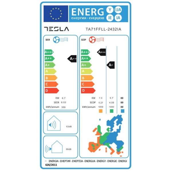 TESLA TA71FFLL-2432IA Κλιματιστικό Inverter 24000btu A++/A+ ΕΩΣ 12 ΔΟΣΕΙΣ - Image 2