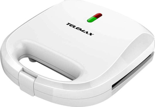 Telemax Τοστιέρα KJ-135 για 2 Τοστ 750W Λευκή 31-0135